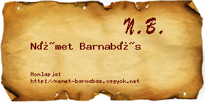 Német Barnabás névjegykártya